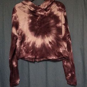 Tie dyed cropped hoodie